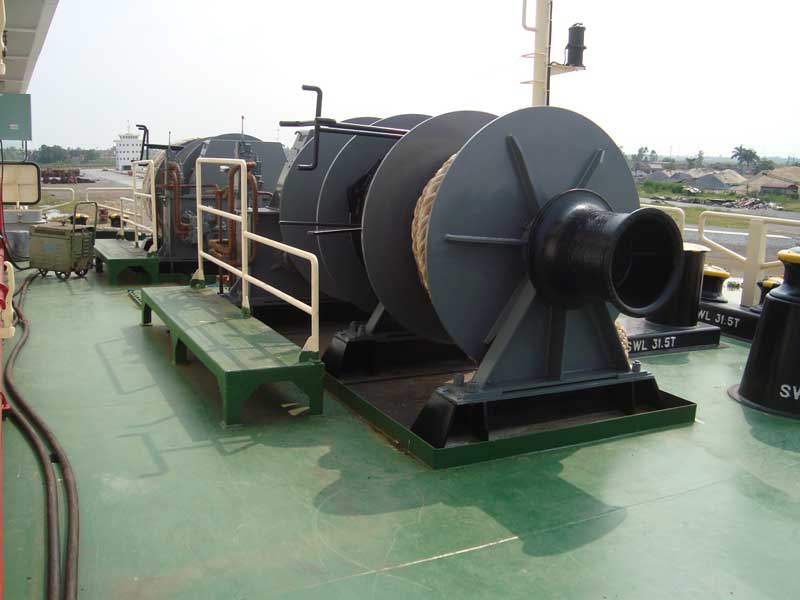 Mooring winch for the vessel 10.800T